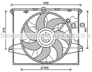 AVA QUALITY COOLING Вентилятор, охлаждение двигателя MS7671